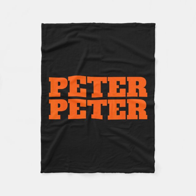 Peter Peter Pumpkin Eater Halloween Couples Costum Fleece Blanket (Front)