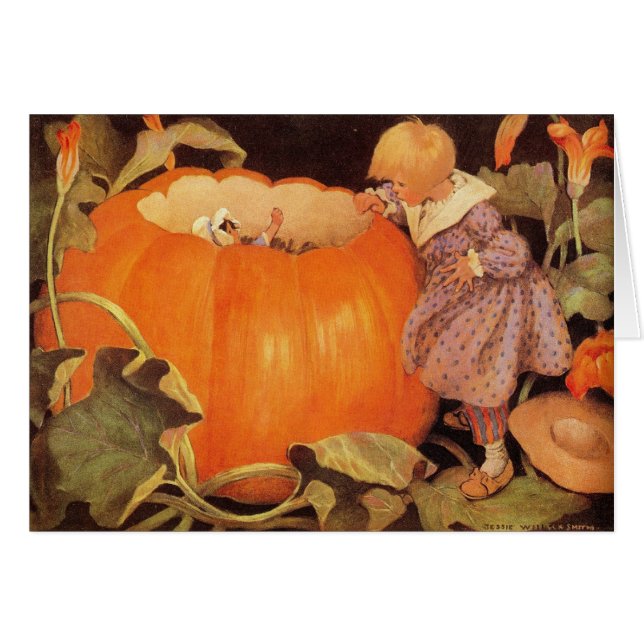 Peter, Peter, Pumpkin-Eater Nursery Rhyme - Card (Front Horizontal)