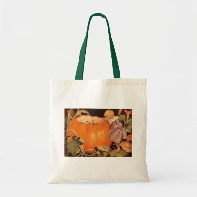 Peter, Peter, Pumpkin-Eater Nursery Rhyme Tote Bag (Front)