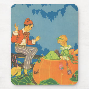 Peter Peter Pumpkin Eater, Vintage Nursery Rhyme Mouse Mat