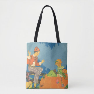 Peter Peter Pumpkin Eater, Vintage Nursery Rhyme Tote Bag