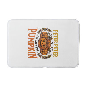 Peter Peter Pumpkin Vintage Halloween Shirt Design Bath Mat