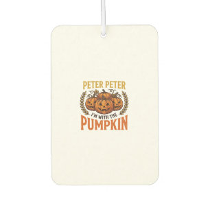Peter Peter Pumpkin Vintage Halloween Shirt Design Car Air Freshener