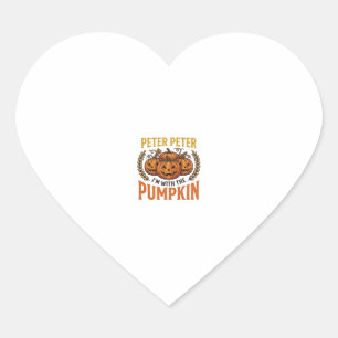 Peter Peter Pumpkin Vintage Halloween Shirt Design Heart Sticker