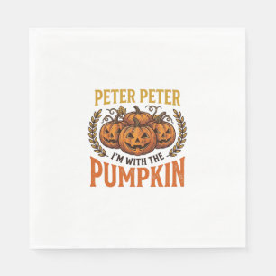 Peter Peter Pumpkin Vintage Halloween Shirt Design Napkin