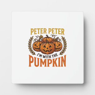 Peter Peter Pumpkin Vintage Halloween Shirt Design Plaque