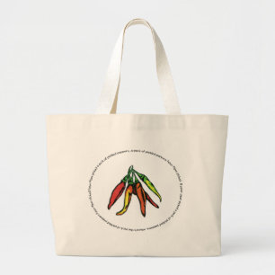 Peter Piper picked a peck of pickled peppers... Large Tote Bag