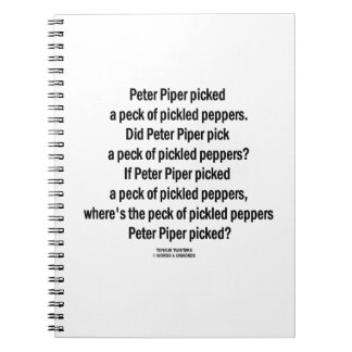 Peter Piper Picked Peck Of Pickled Peppers Notebook