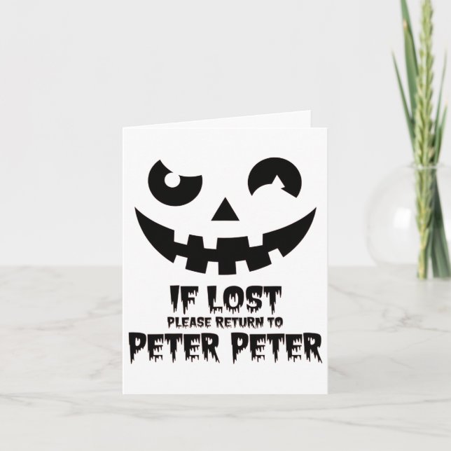Peter Pumpkin Eater Halloween Couples Costume  Card (Front)