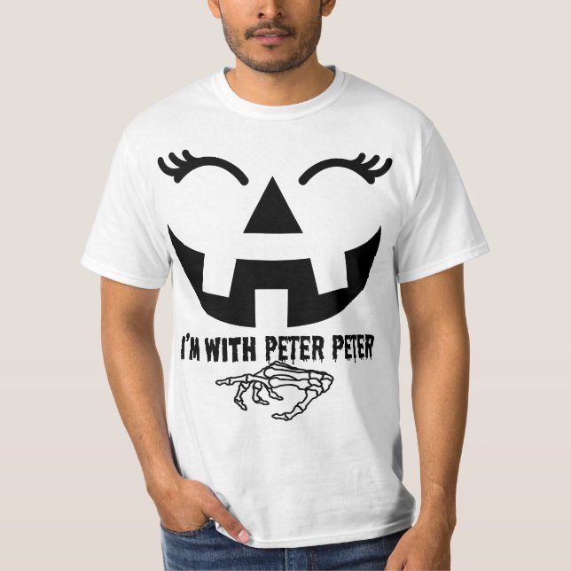 Peter Pumpkin Eater Wife Halloween Couple Costume  T-Shirt (Front)