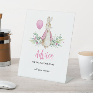 Peter Rabbit Advice   Pedestal Sign