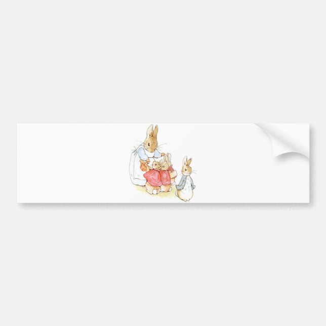 Peter Rabbit and his Sisters (by Beatrix Potter) Bumper Sticker (Front)