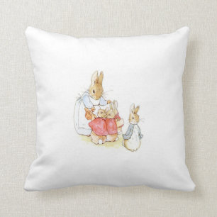 Peter Rabbit and his Sisters (by Beatrix Potter) Cushion
