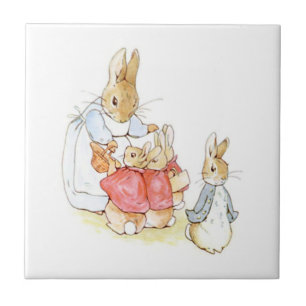 Peter Rabbit and his Sisters (by Beatrix Potter) Tile