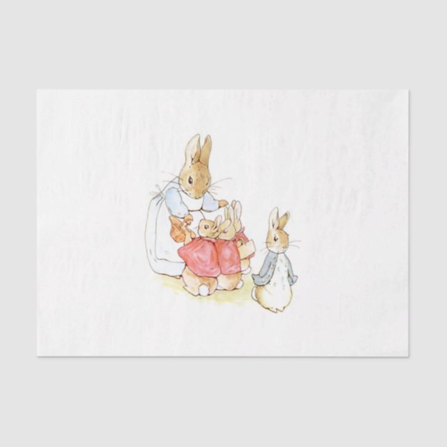 Peter Rabbit and his Sisters (by Beatrix Potter) Tissue Paper (Front)