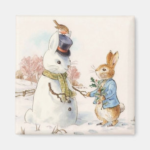 Peter Rabbit and the Snowman by Beatrix Potter Magnet