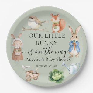Peter Rabbit Animals Garden Tools Baby Shower Paper Plate