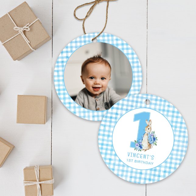 Peter Rabbit Baby First Birthday Ceramic Tree Decoration (Creator Uploaded)