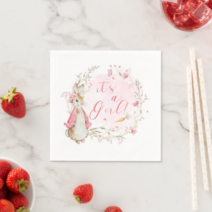 Peter Rabbit Baby Girl Paper Napkins   Standard
