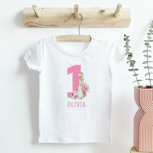 Peter Rabbit Baby Girl's First Birthday Baby T-Shirt
