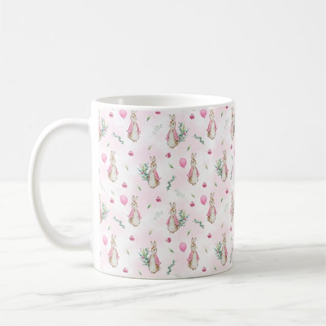 Peter Rabbit Baby Pink Coffee Mug (Left)