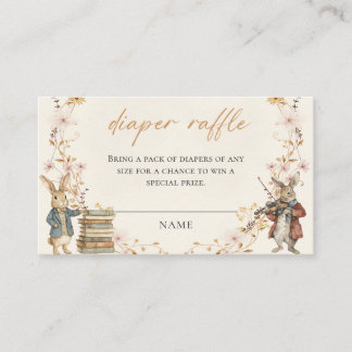 Peter Rabbit Baby Shower Diaper Raffle Enclosure Card