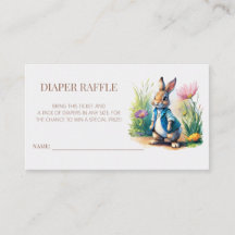 Peter Rabbit Baby Shower Diaper Raffle 