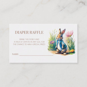 Peter Rabbit Baby Shower Diaper Raffle Enclosure Card