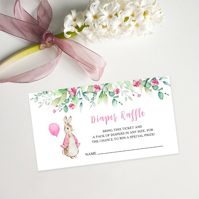 Peter Rabbit Baby Shower Diaper Raffle Insert Card (Creator Uploaded)