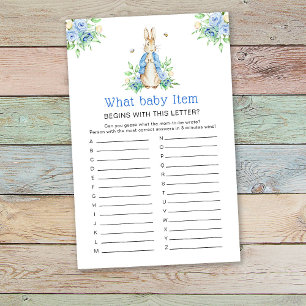 Peter Rabbit Baby Shower Game