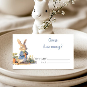 Peter Rabbit Baby Shower Guess How Many Enclosure Card
