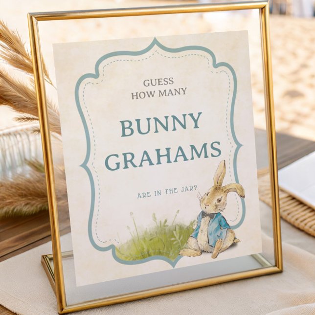 Peter Rabbit Baby Shower How Many Bunny Grahams Poster (Creator Uploaded)