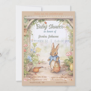 Peter Rabbit Baby Shower Invitation