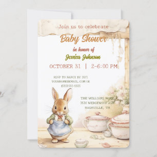 Peter Rabbit Baby Shower Invitation