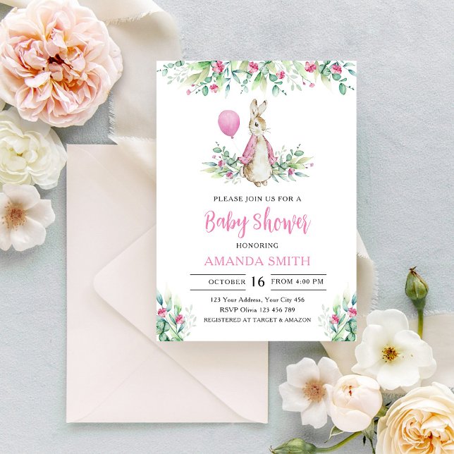 Peter Rabbit Baby Shower Invitation (Creator Uploaded)