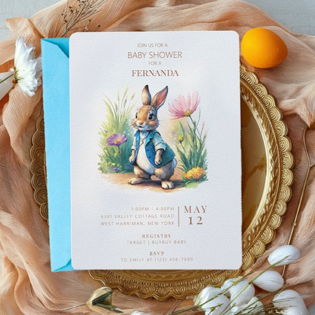 Peter Rabbit Baby Shower Invitation (Creator Uploaded)