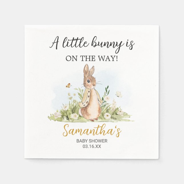 Peter Rabbit Baby Shower Napkin (Front)