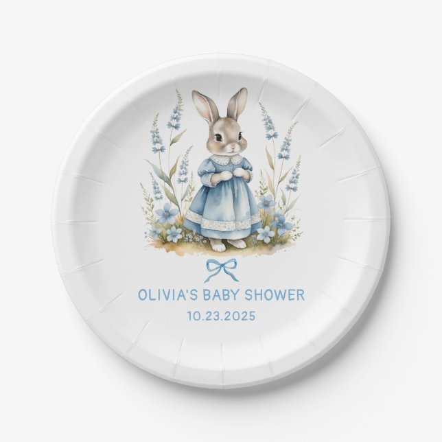 Peter Rabbit Baby Shower Paper Plates (Front)