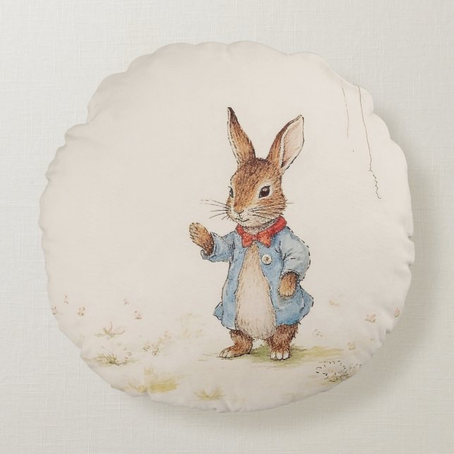 Peter Rabbit Baby Shower Round Cushion (Front)