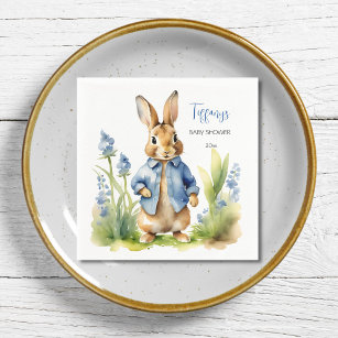 Peter rabbit baby shower tableware template napkin