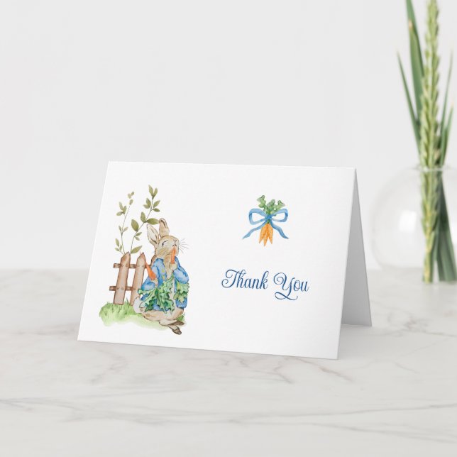 Peter Rabbit Baby Shower Thank You Card (Front)