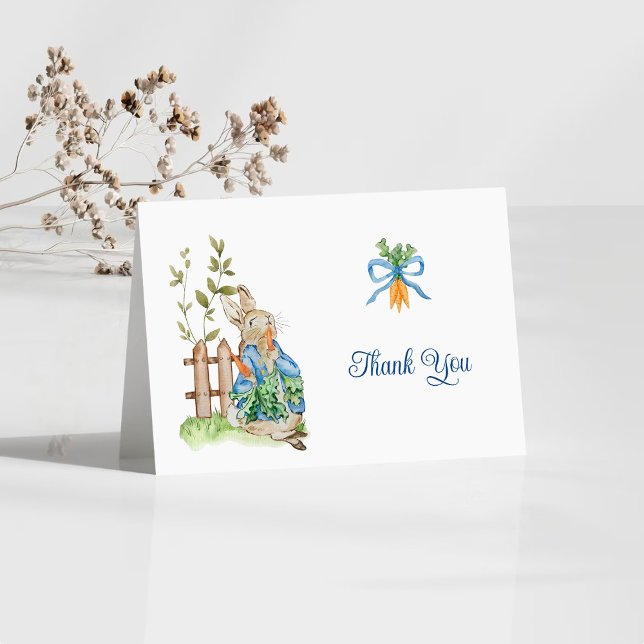 Peter Rabbit Baby Shower Thank You Card (Creator Uploaded)