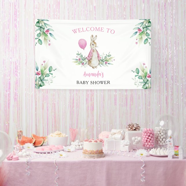 Peter Rabbit Baby Shower Welcome Backdrop Banner (Party)