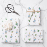 Peter Rabbit Baby Wrapping Paper Sheet<br><div class="desc">Watercolor Peter Rabbit Baby Blue Wrapping Paper Sheets. Matching items available.</div>