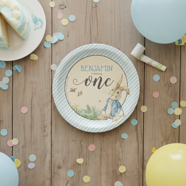 Peter Rabbit | Baby's First Birthday Paper Plate (Creator Uploaded)
