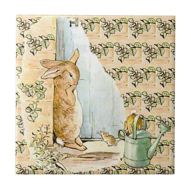 Peter Rabbit Beatrix Potter Doorway Ceramic Tile (Front)