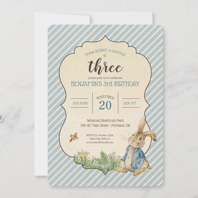 Peter Rabbit | Birthday Invitation (Front)