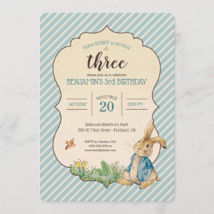 Peter Rabbit   Birthday Invitation