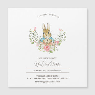 Peter Rabbit Birthday Magnetic Invitation