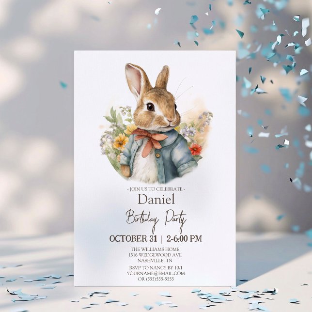 Peter Rabbit Birthday Party Invitation (Creator Uploaded)
